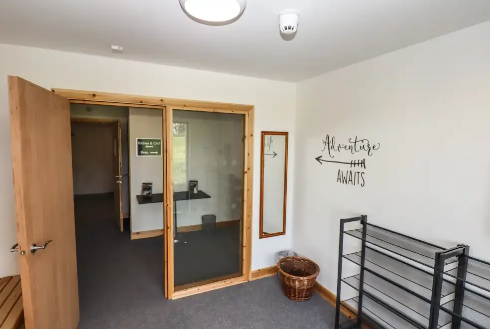 Boot room at Dale's Lodge