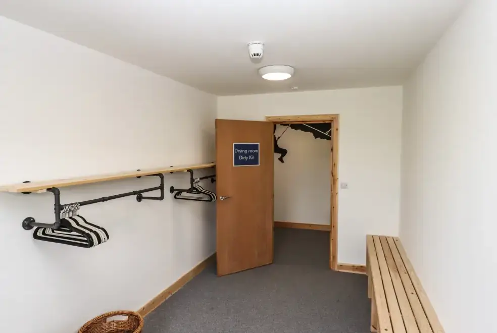 Boot room at Dale's Lodge