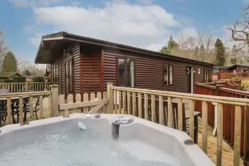Private Hot Tub at Damson Lodge, Cumbria