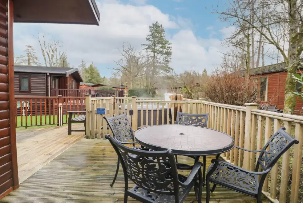 Decked area at Damson Lodge
