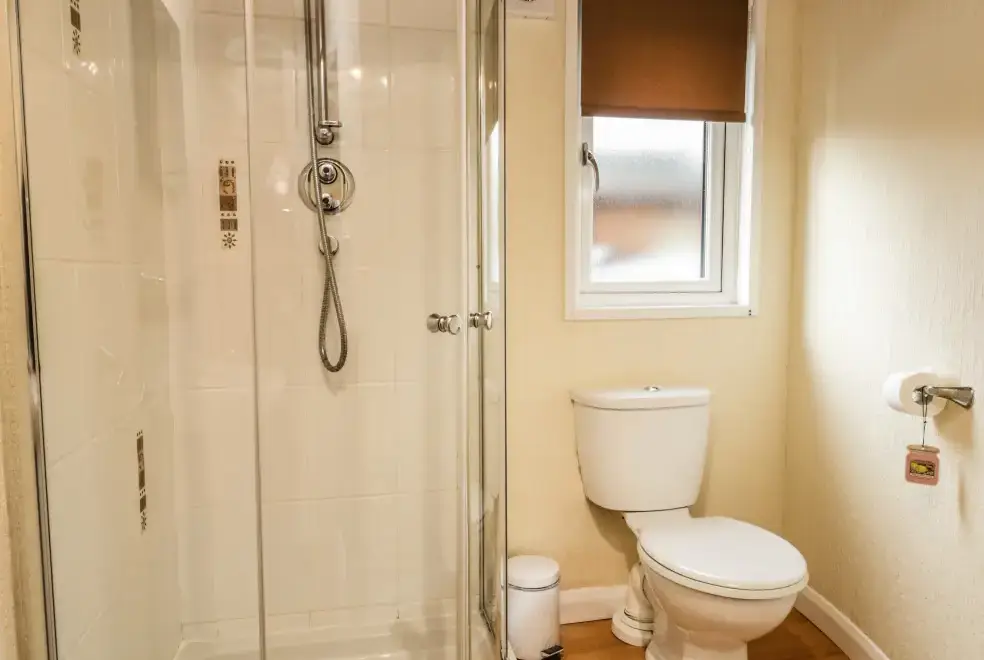 Shower room at Damson Lodge