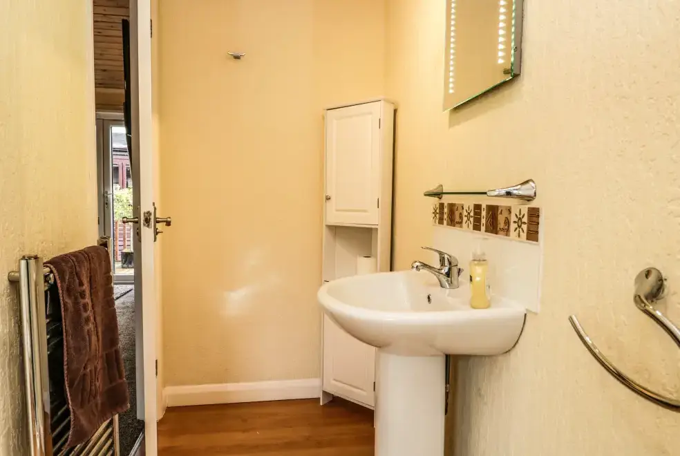 Shower room at Damson Lodge