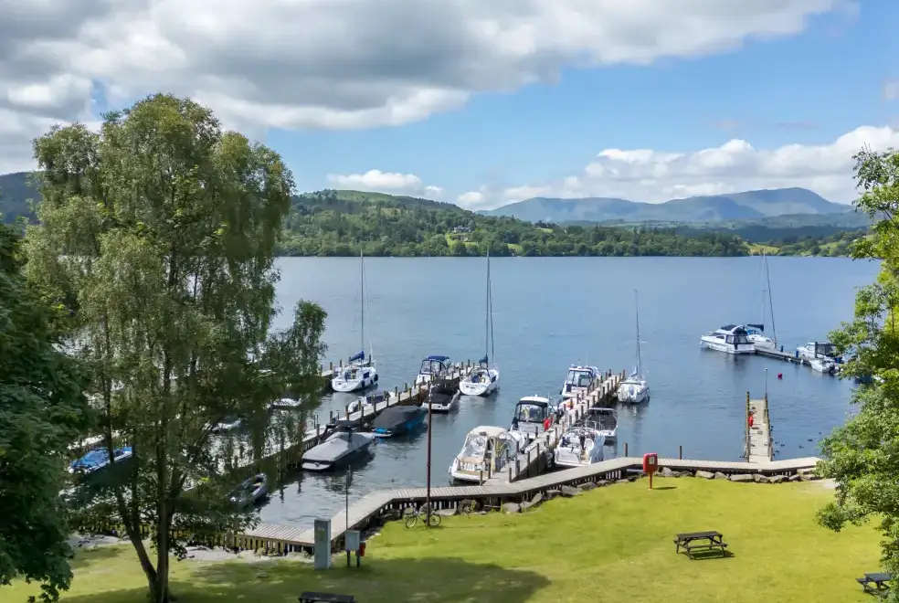 Lake view at Damson Lodge