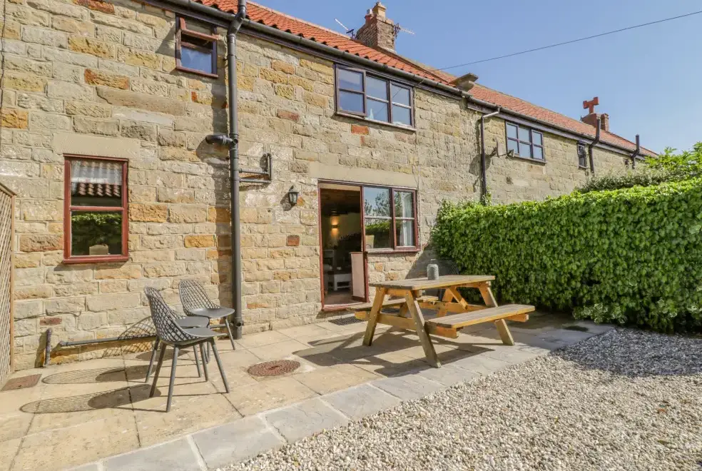 Patio area at Danby Cottage