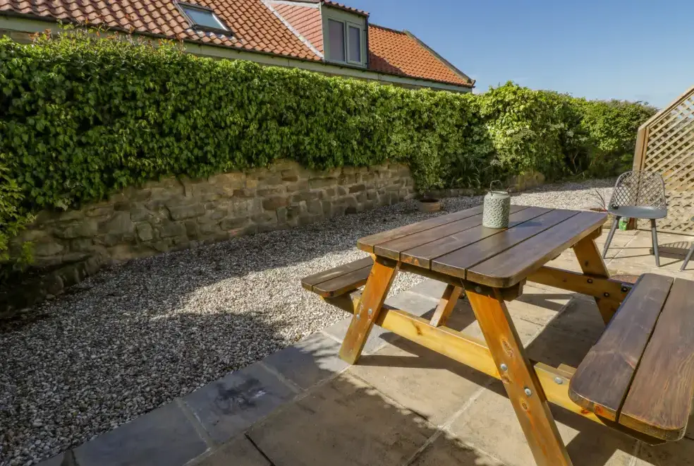 Patio area at Danby Cottage