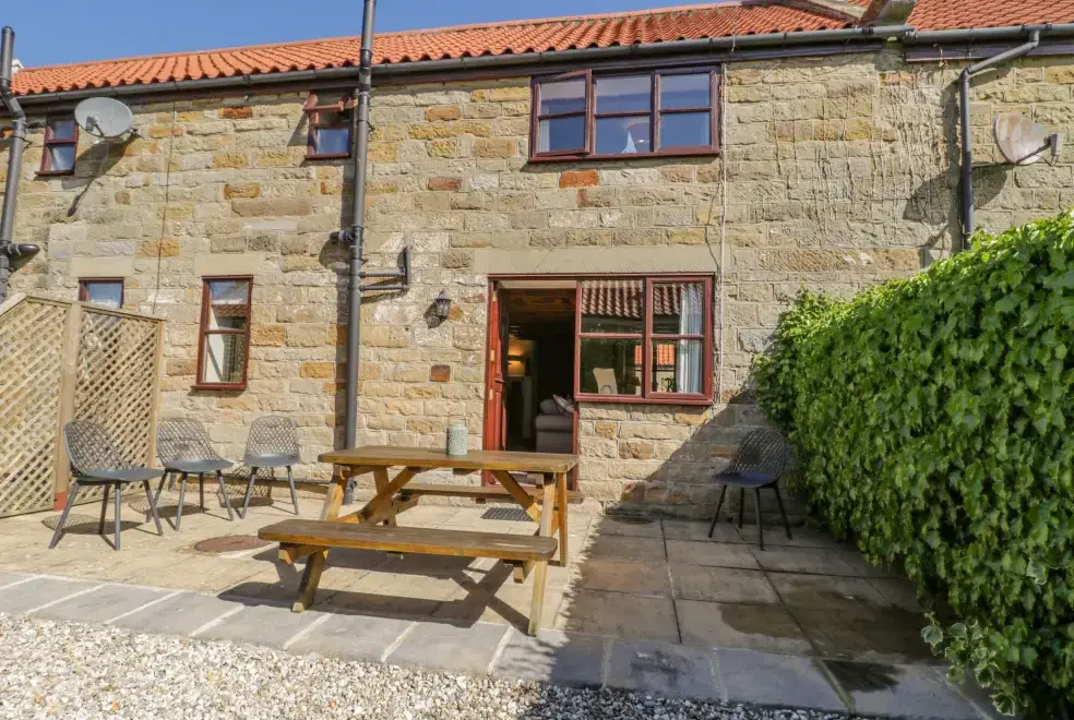Patio area at Danby Cottage