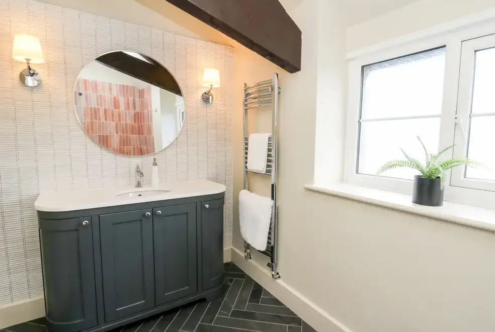 Ensuite bathroom at Dant Y Llew