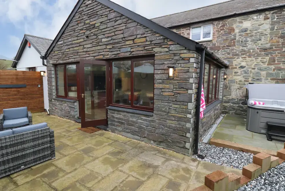 Patio area at Dant Y Llew