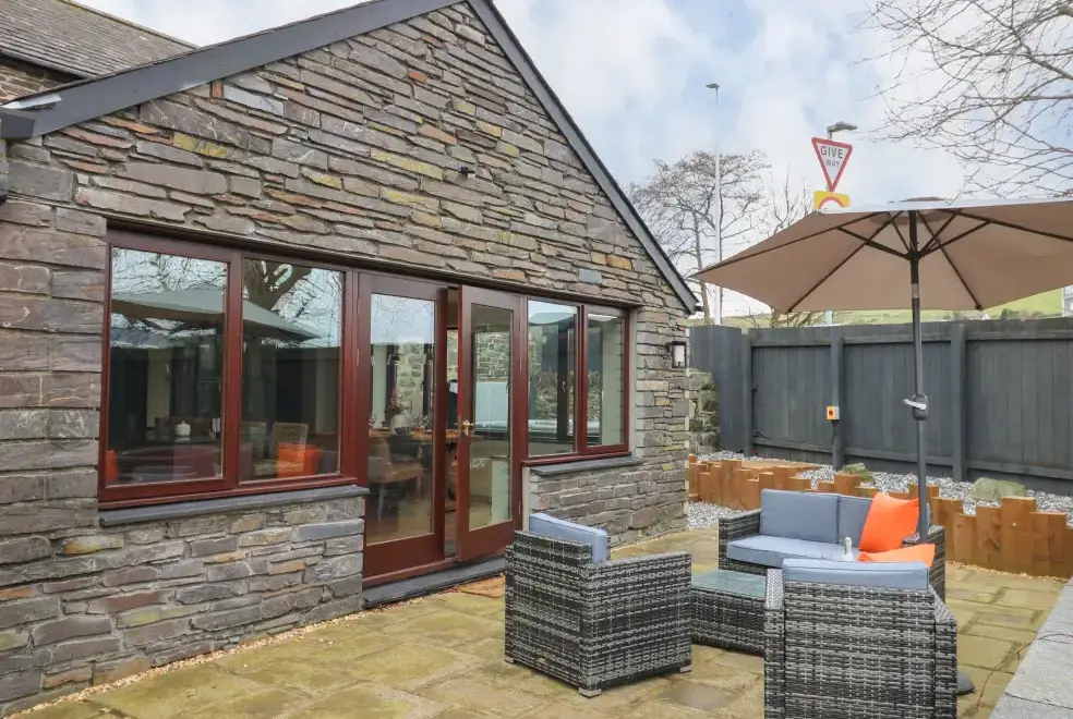 Patio area at Dant Y Llew