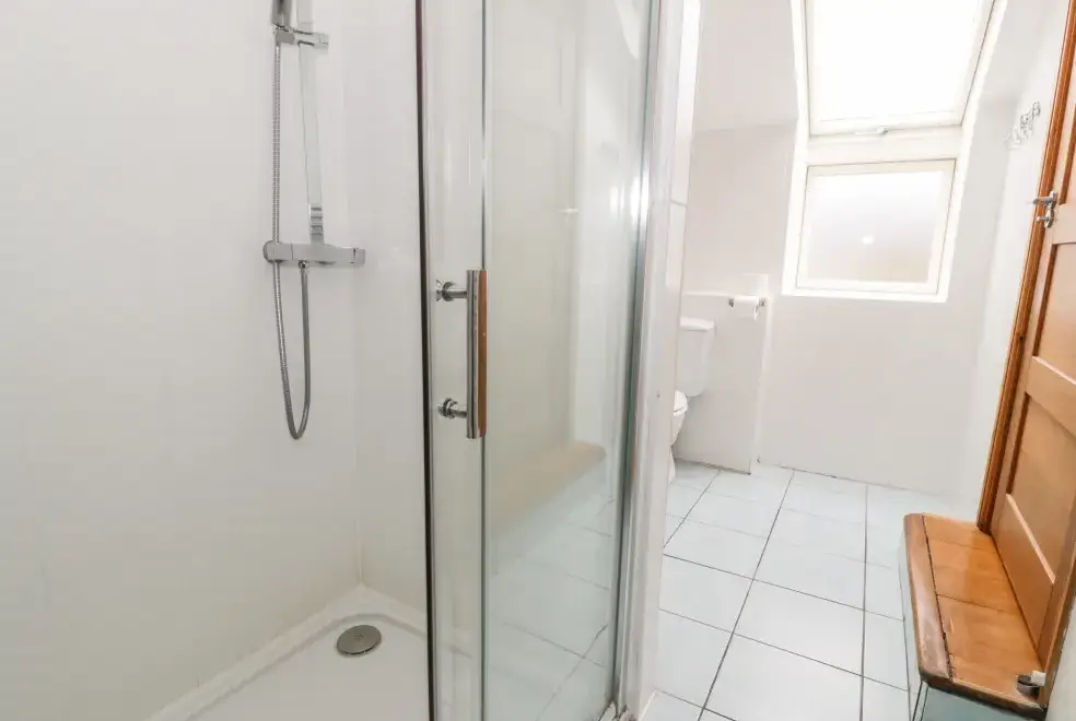 Shower room at Ddol Helyg Barn