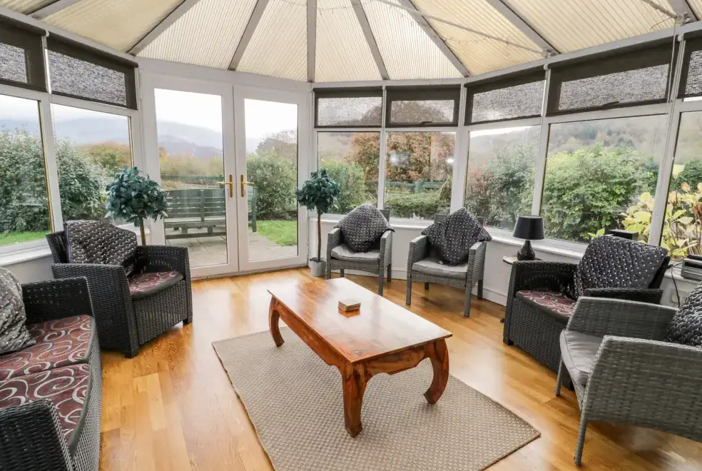 Conservatory at Ddol Helyg Farmhouse