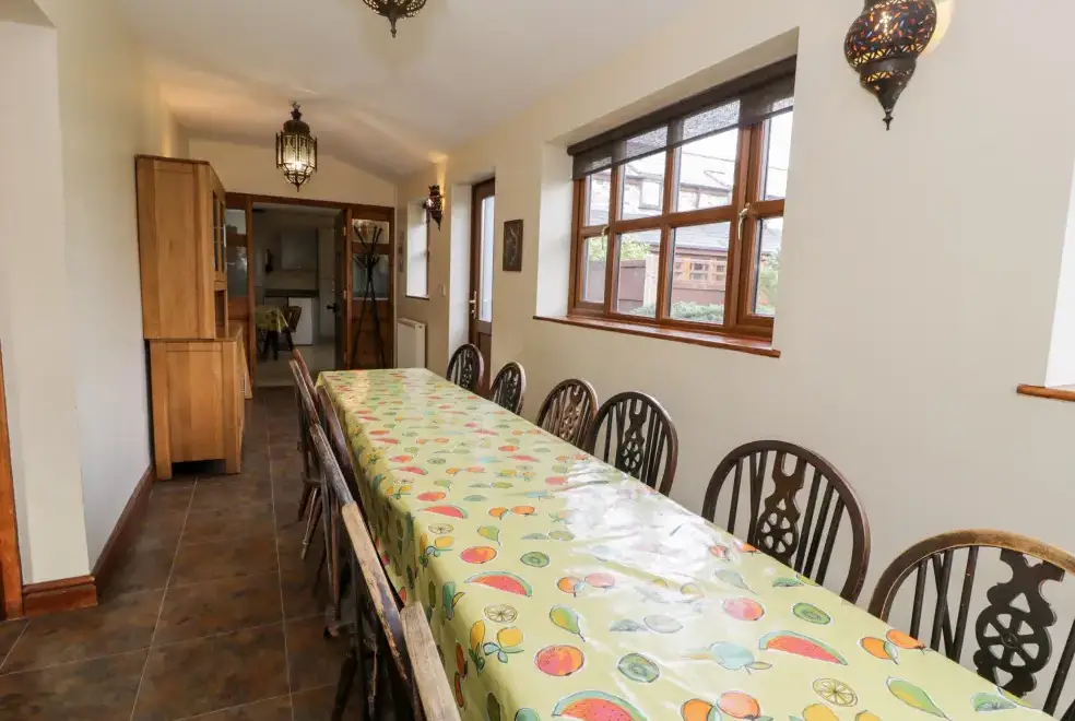 Dining room at Ddol Helyg Farmhouse