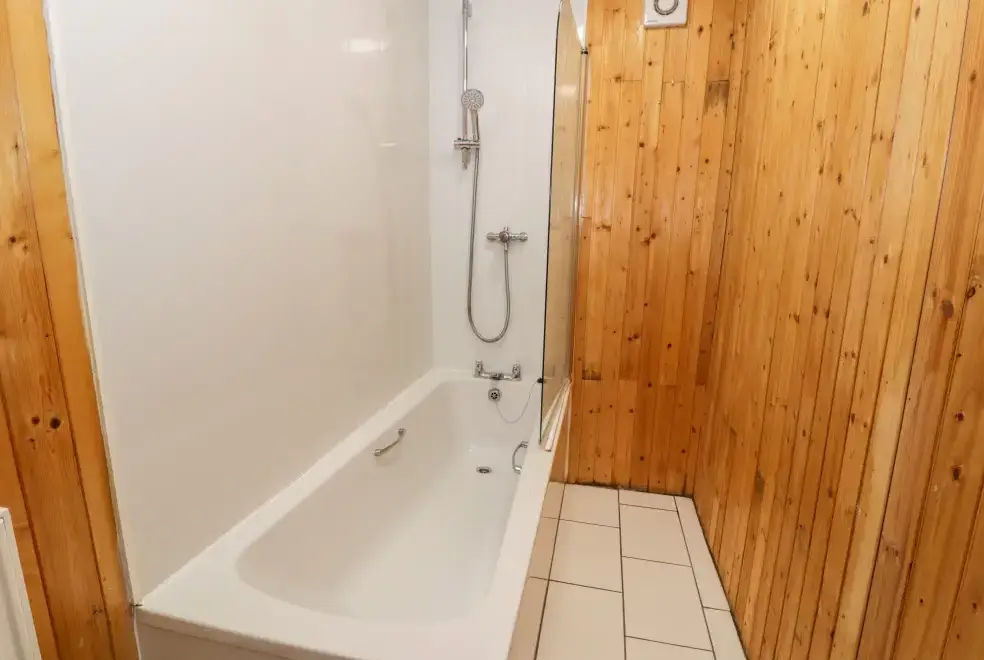 Shower room at Ddol Helyg Farmhouse