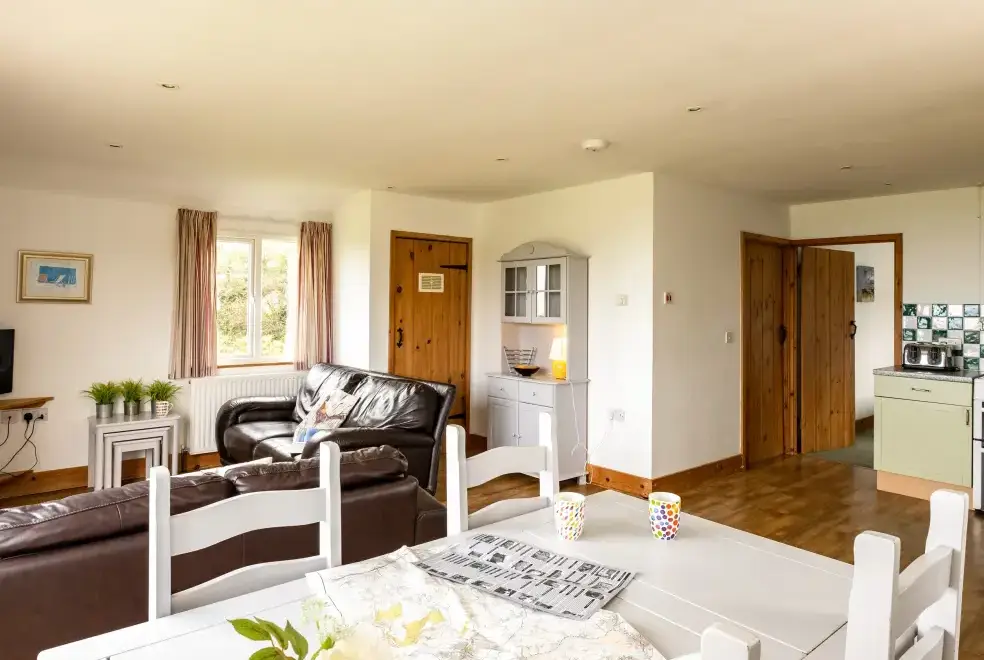 Open plan living area at Dolphin Lodge