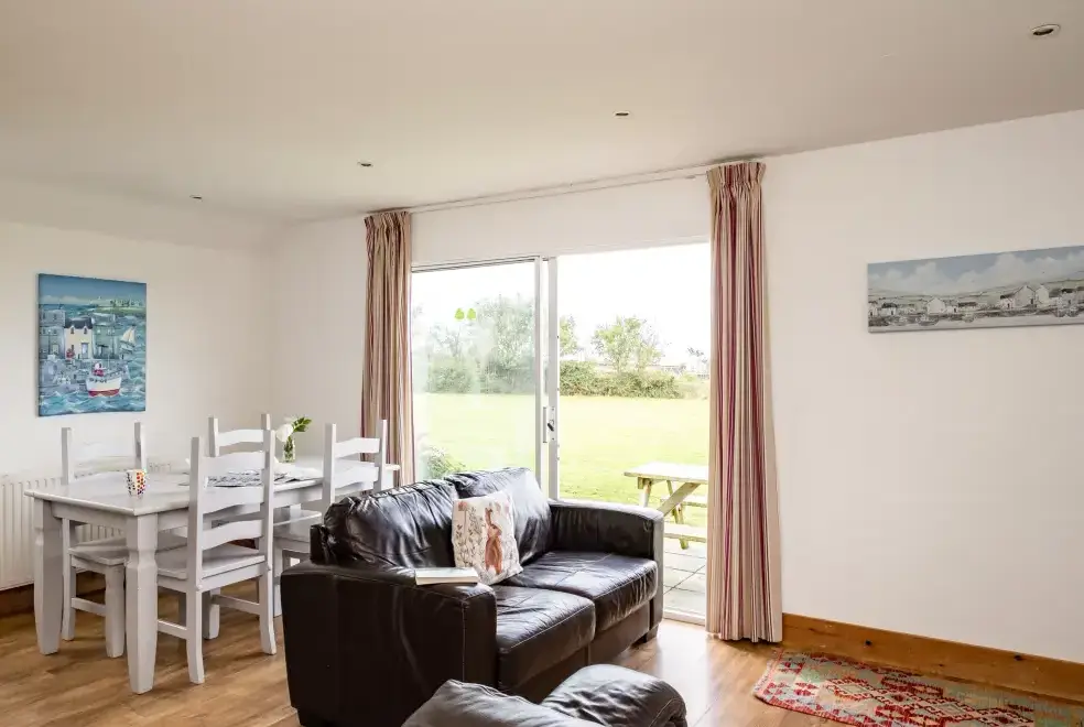 Open plan living area at Dolphin Lodge