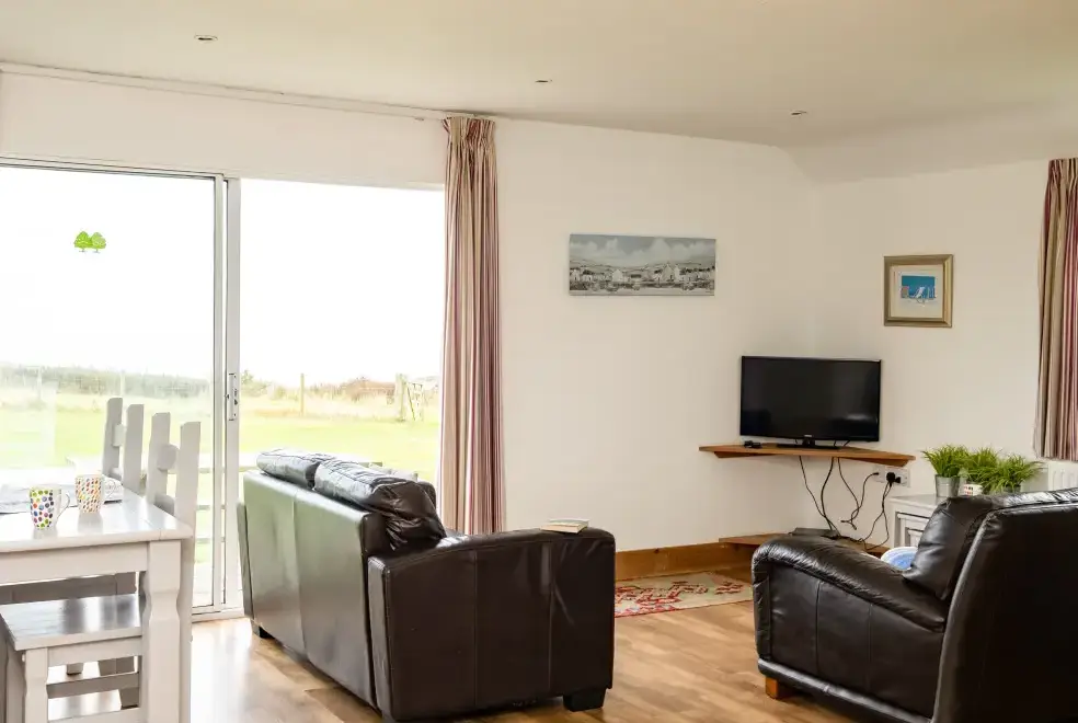 Open plan living area at Dolphin Lodge