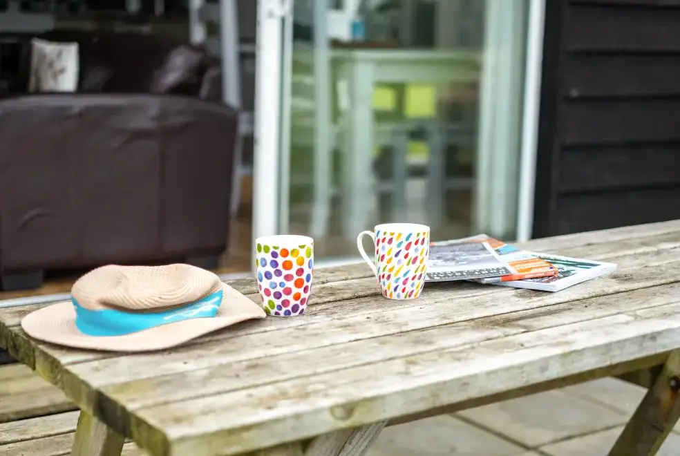 Decked area at Dolphin Lodge