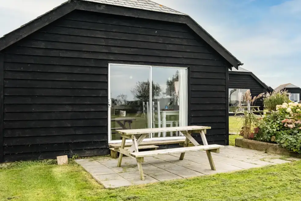 Patio area at Dolphin Lodge