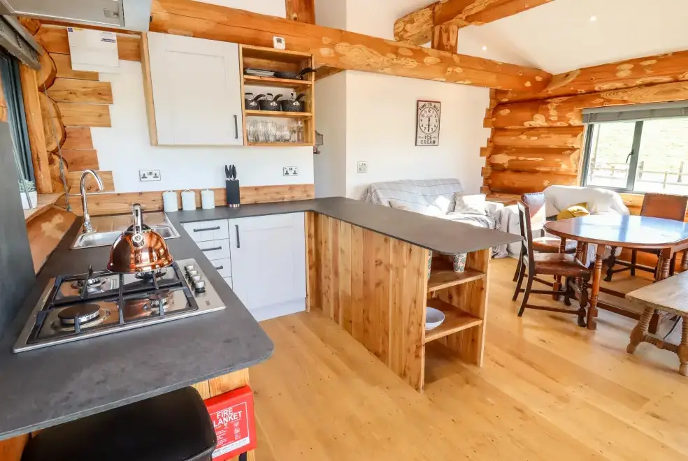 Farmhouse style kitchen at Douglas Cabin