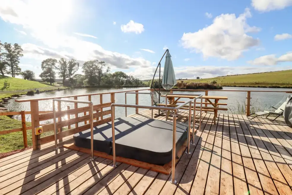 Private Hot Tub at Douglas Cabin