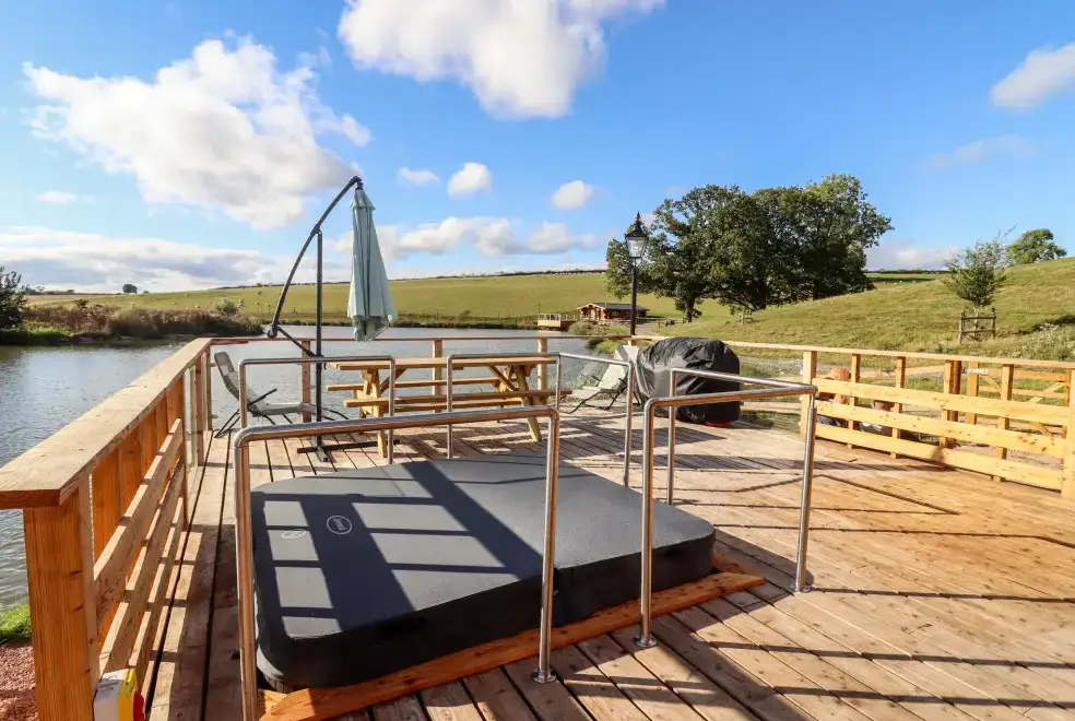 Decked area at Douglas Cabin