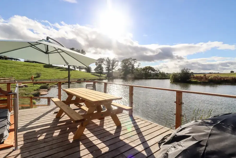Decked area at Douglas Cabin