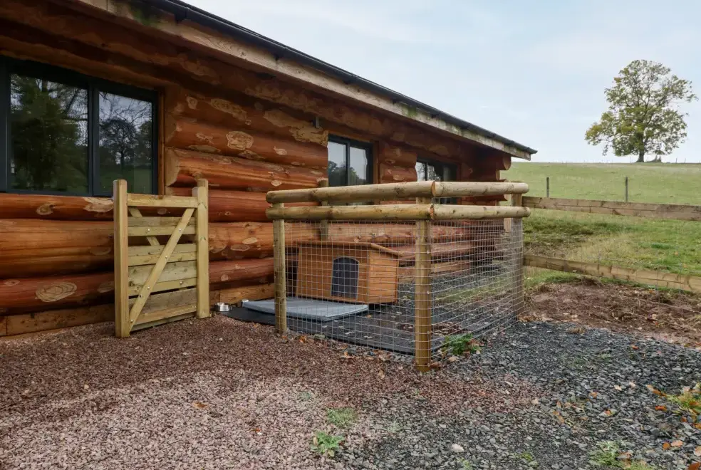 Enclosed garden at Douglas Cabin