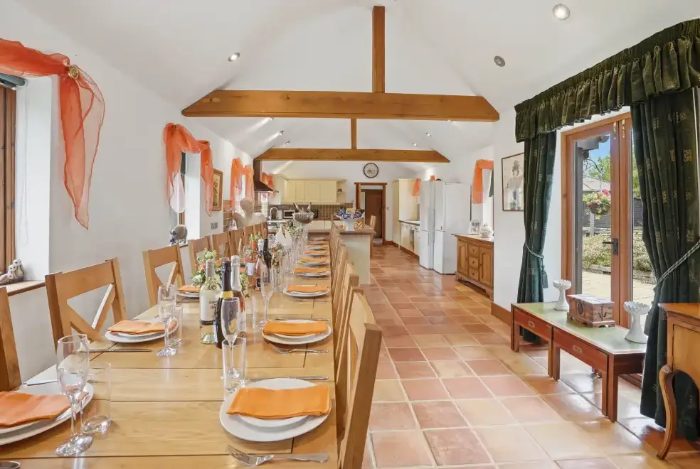 Dining room at Doves Barn