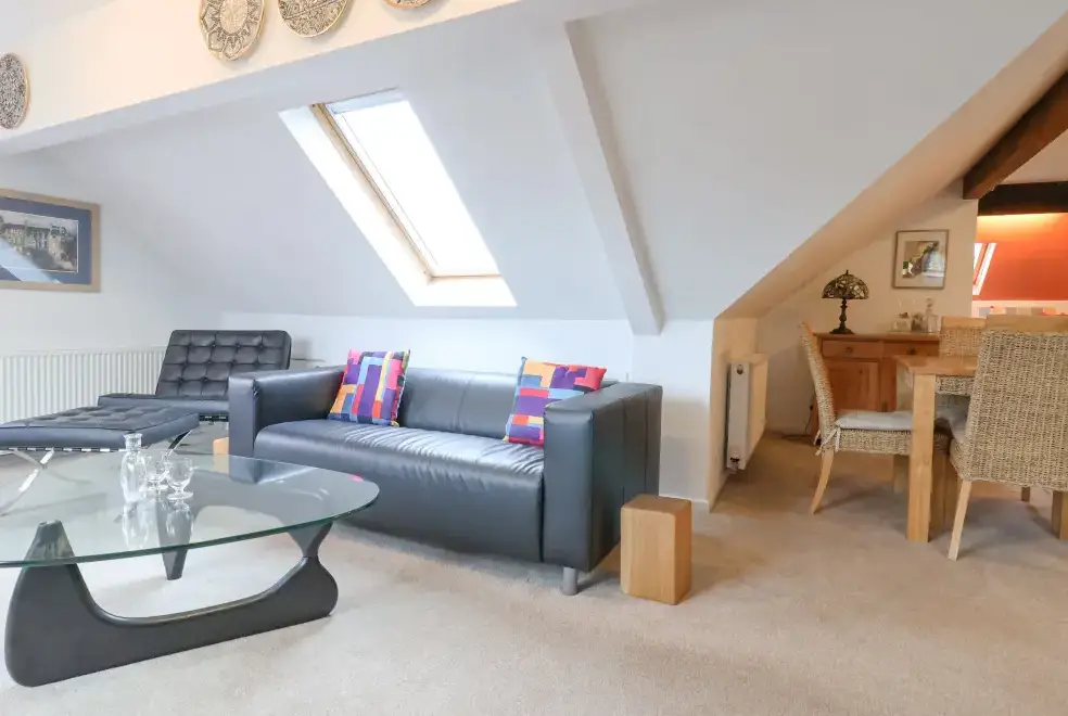 Open plan living area at Dragon's Den