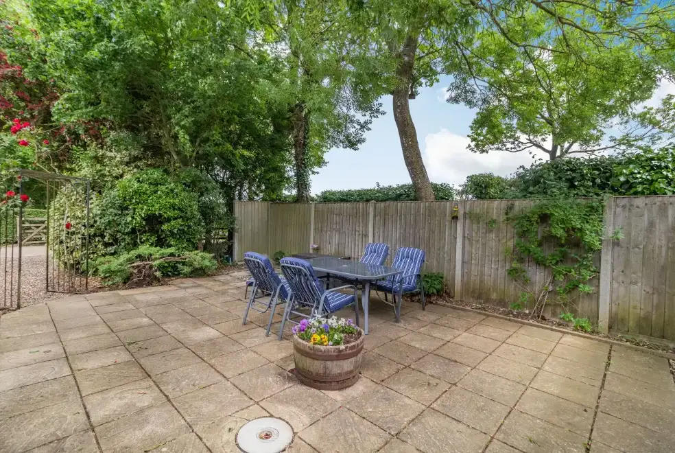 Patio area at Ducksfoot Barn