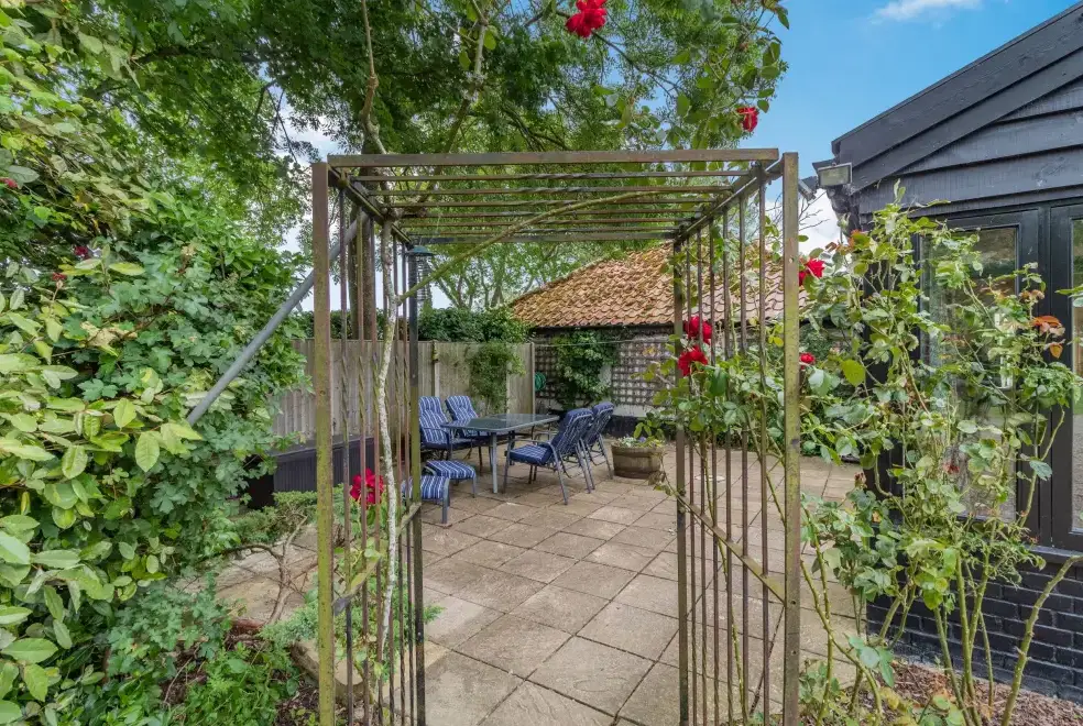 Patio area at Ducksfoot Barn