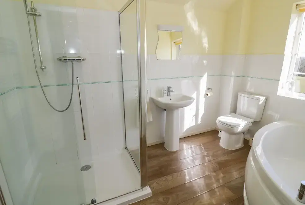 Shower room at Durstone Cottage