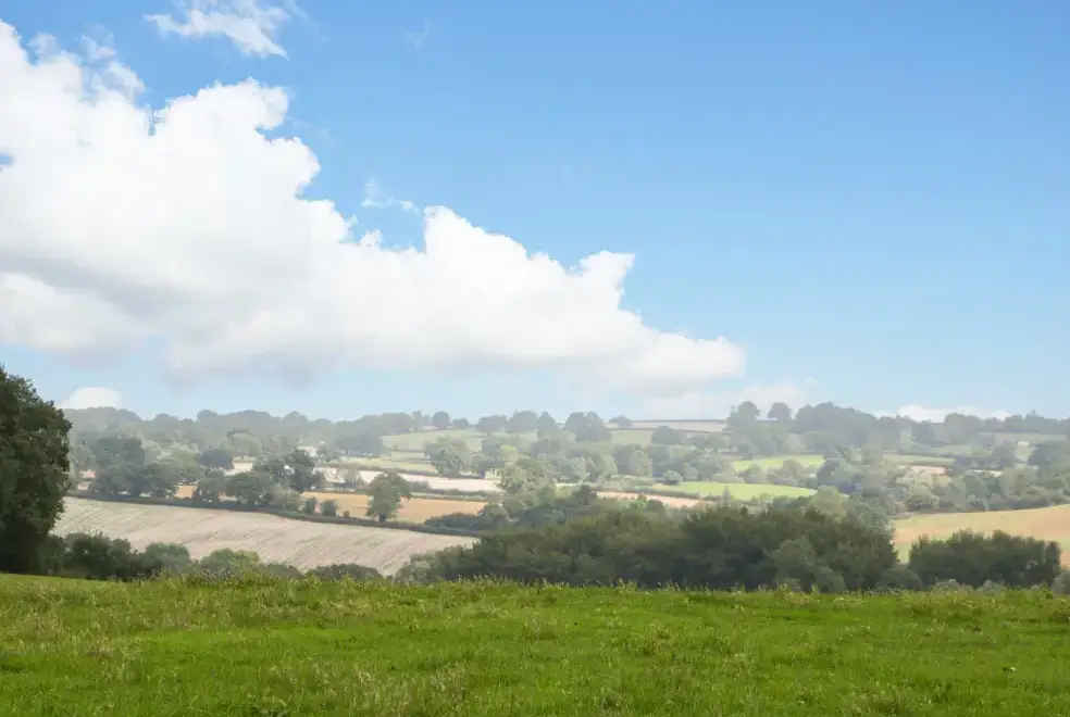Countryside views at Durstone Cottage