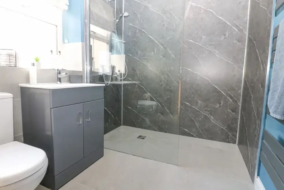 Shower room at East Crossthwaite Cottage