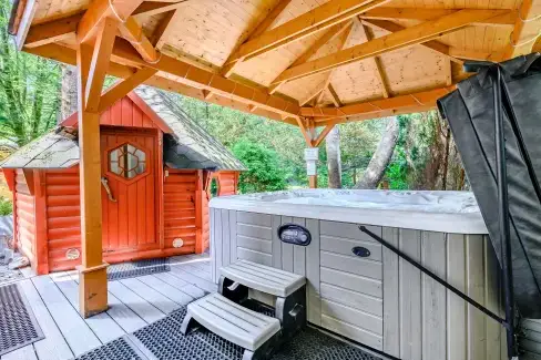 Private Hot Tub at Eden Holiday House near the Lake District, Cumbria