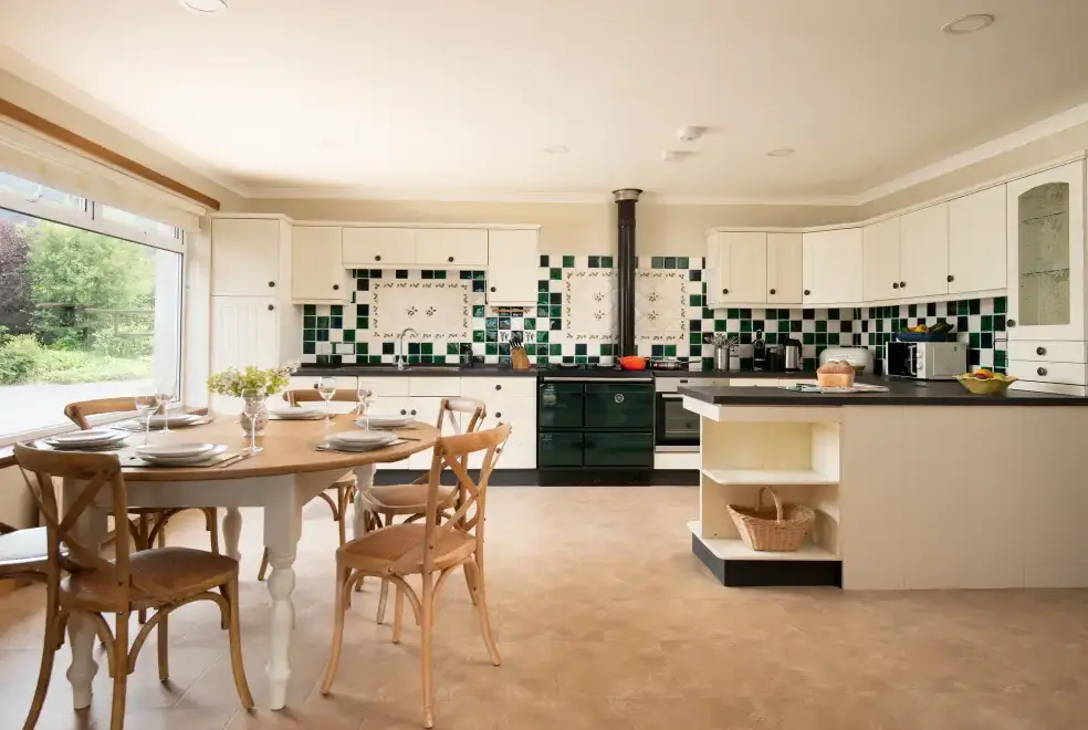 Farmhouse style kitchen at Edington Mains House