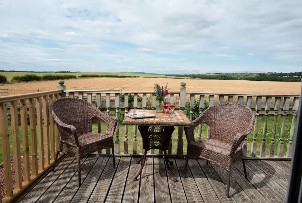 Decked area at Edington Mains House