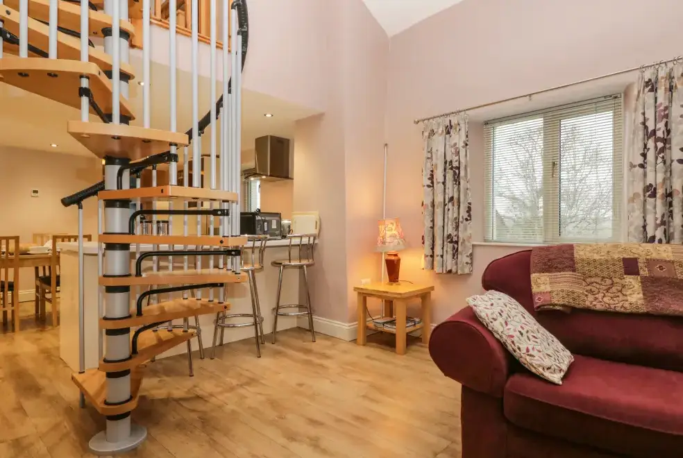 Open plan living area at Eller Riggs Cottage