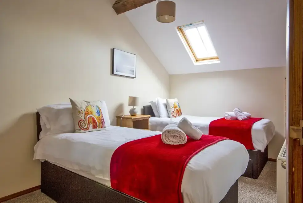 Bedroom at Emma's Dairy - With Indoor Pool, Sports Area & Under 5yrs play area included