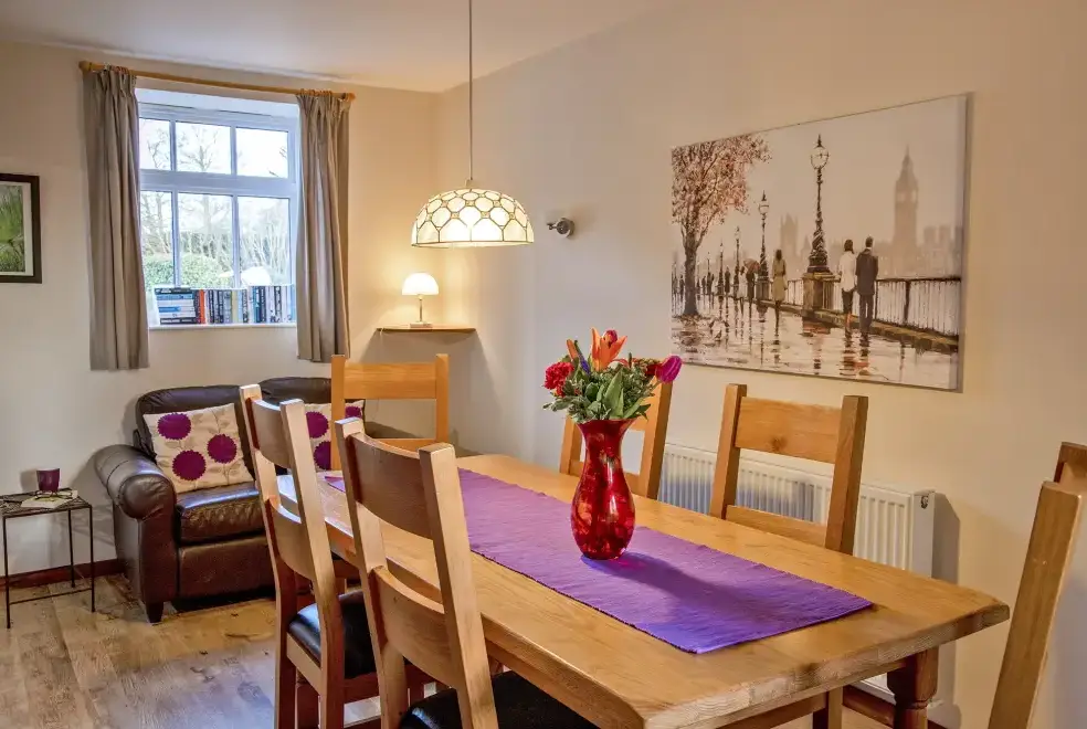 Dining room at Emma's Dairy - With Indoor Pool, Sports Area & Under 5yrs play area included