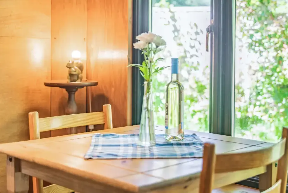 Dining room at Endymion Cabin, New Forest National Park
