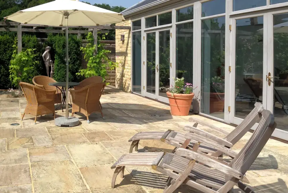 Patio area at Epsom Cottage