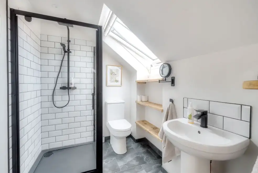 Shower room at Exmoor Barn