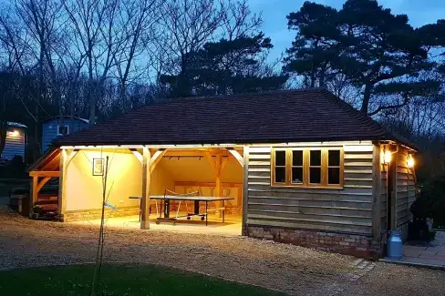 Outdoor games area at Fair Oak Farm - Your Country Estate, East Sussex