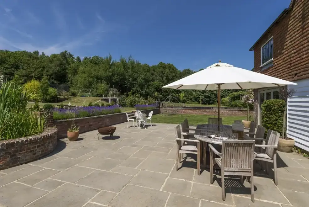 Patio area at Fair Oak Farm - Your Country Estate