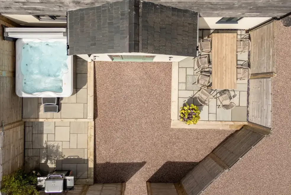 Patio area at Farmyard House