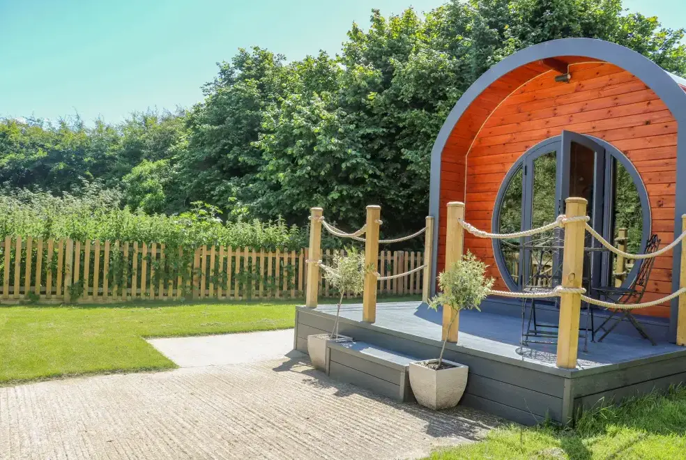 Decked area at Filbert Pod