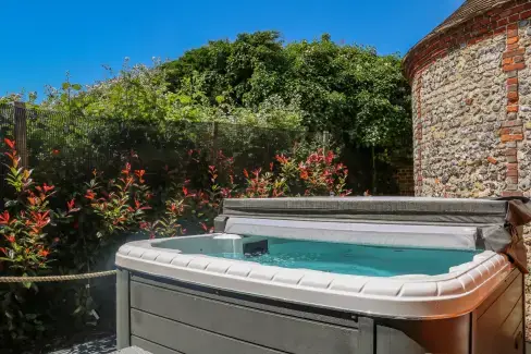 Private Hot Tub at Filbert Pod, West Sussex