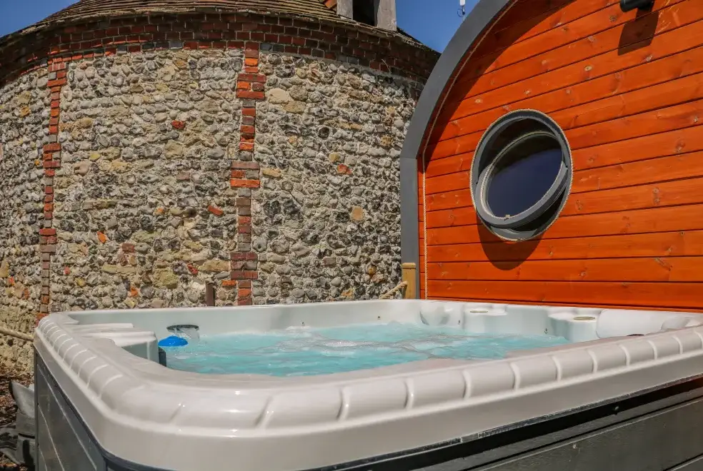 Private Hot Tub at Filbert Pod