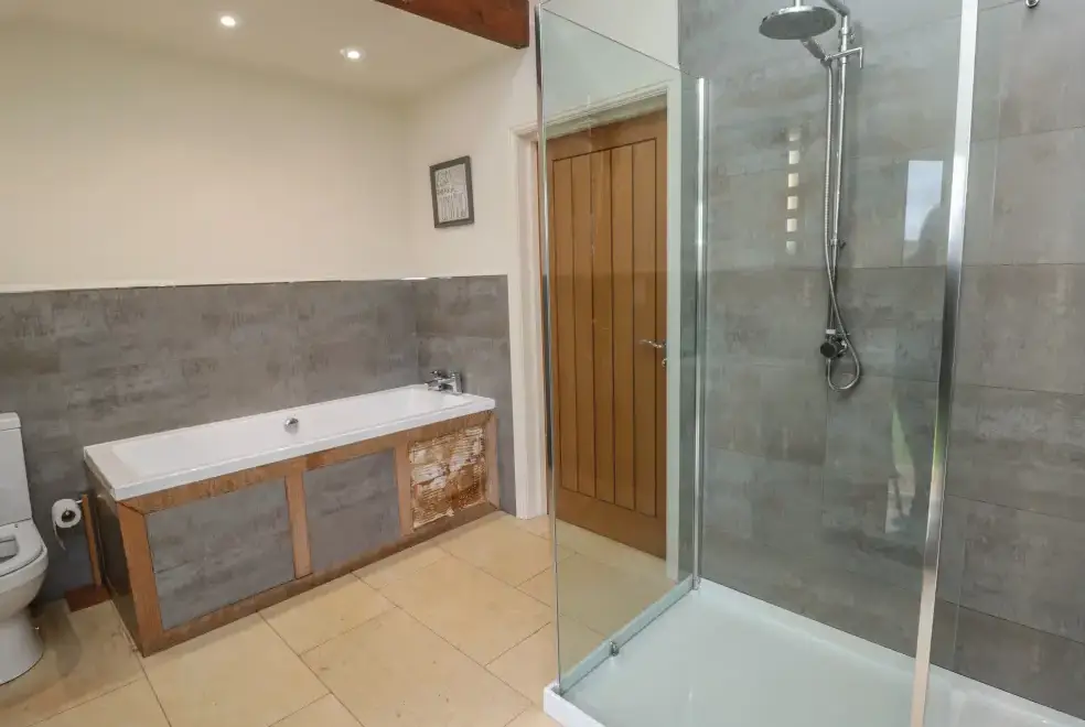 Shower room at Fontburn Farmhouse